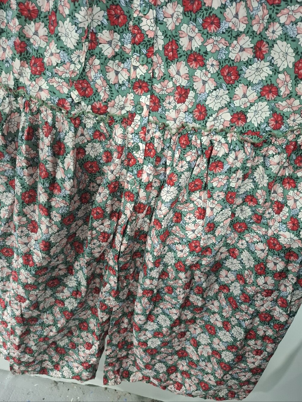 Mango Floral Maxi Dress Multicolor Ruffle Straps Tiered Sundress Cottagecore 8 - Picture 3 of 15